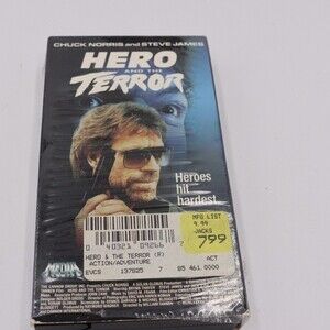 Chuck Norris Hero and the Terror Vintage VHS Tape Action Movie